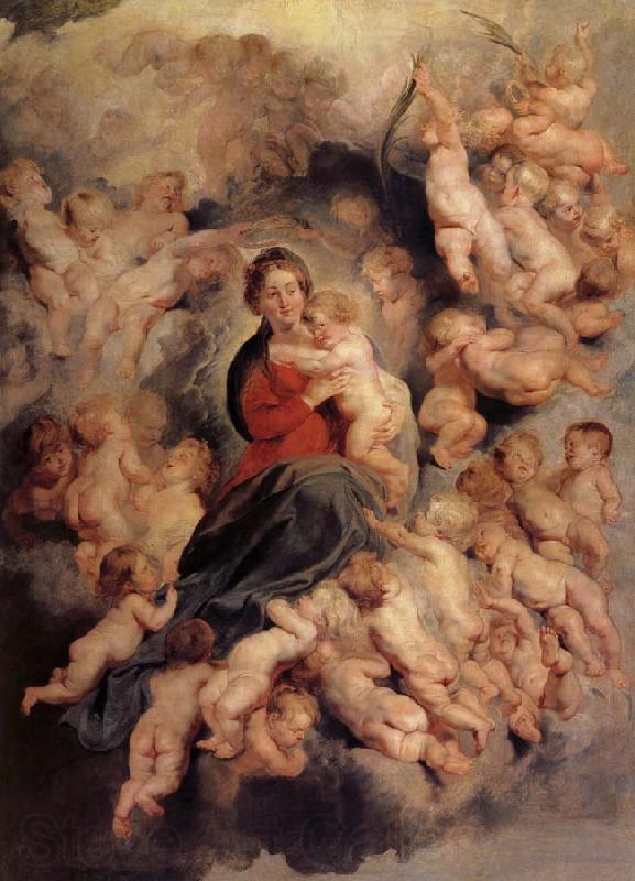 Peter Paul Rubens La Vierge a l'enfant entoure des saints Innocents Norge oil painting art